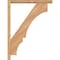 Ekena Millwork Balboa Block Smooth Bracket w/ Offset Brace, Western Red Cedar, 3 1/2"W x 24"D x 32"H BKT0402X24X32BOA05SWR - alternate 4